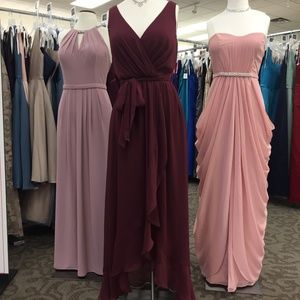David's Bridal bridesmaid wine dress